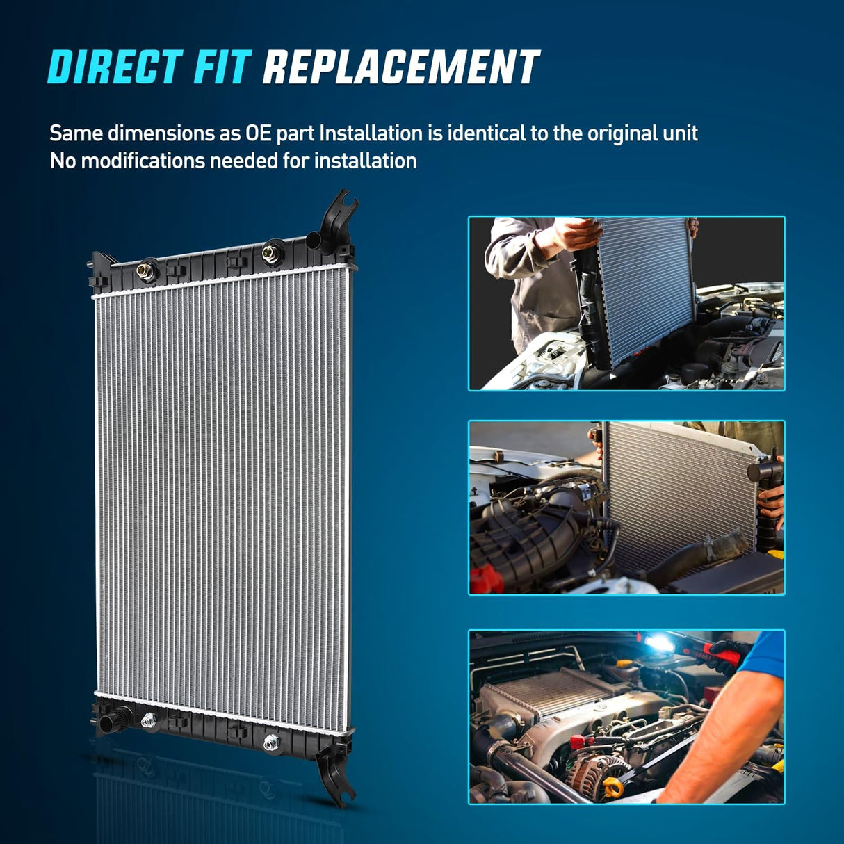 Radiator for Chevrolet Silverado 2500 HD 3500 HD, GMC Sierra 2500 HD 3500 HD 2011 2012 2013 2014 2015 2016 2017 2018 2019 Automatic Transmission