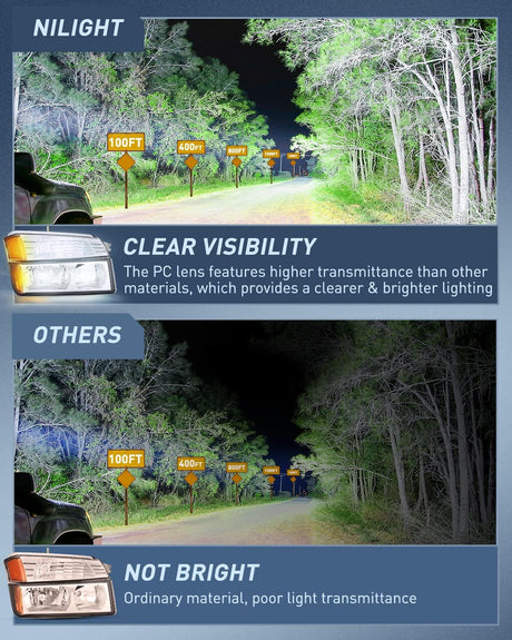 2002-2006 Chevy Avalanche Headlight Assembly Chrome Case Amber Clear Reflector Nilight