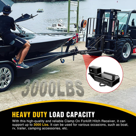 Forklift Trailer Hitch Attachment Fits 2 Inch Receiver Black Nilight