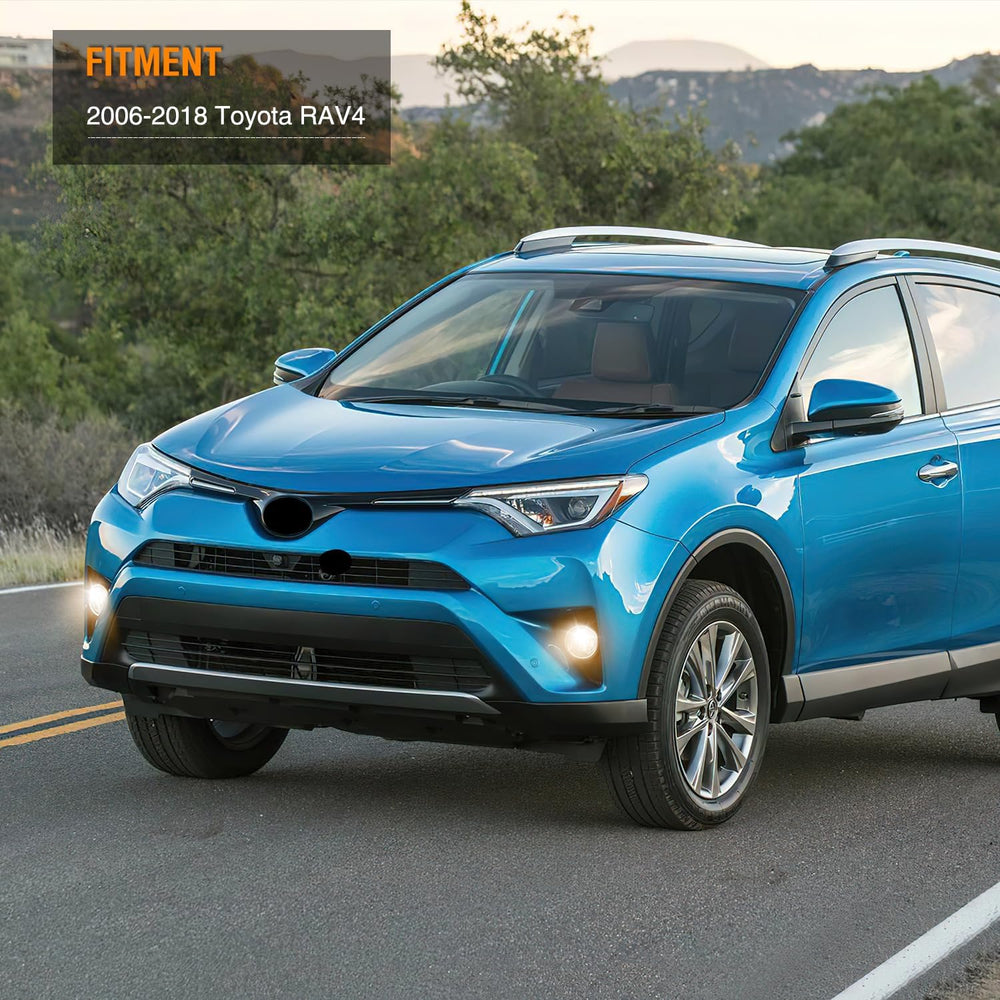 Fog Light Assembly Fog Lights Assembly Compatible with 2016 2017 2018 Toyota RAV4 Fog Lamp Bumper Light Replacement Clean Lens Passenger and Driver Side with 12V H11 552 Halogen Bulbs