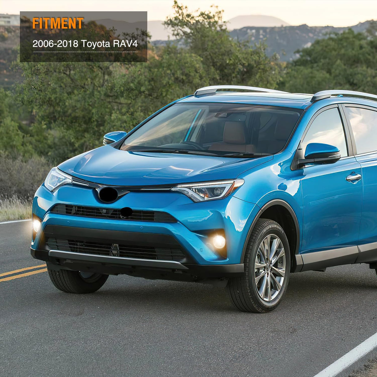 Fog Light Assembly Fog Lights Assembly Compatible with 2016 2017 2018 Toyota RAV4 Fog Lamp Bumper Light Replacement Clean Lens Passenger and Driver Side with 12V H11 552 Halogen Bulbs