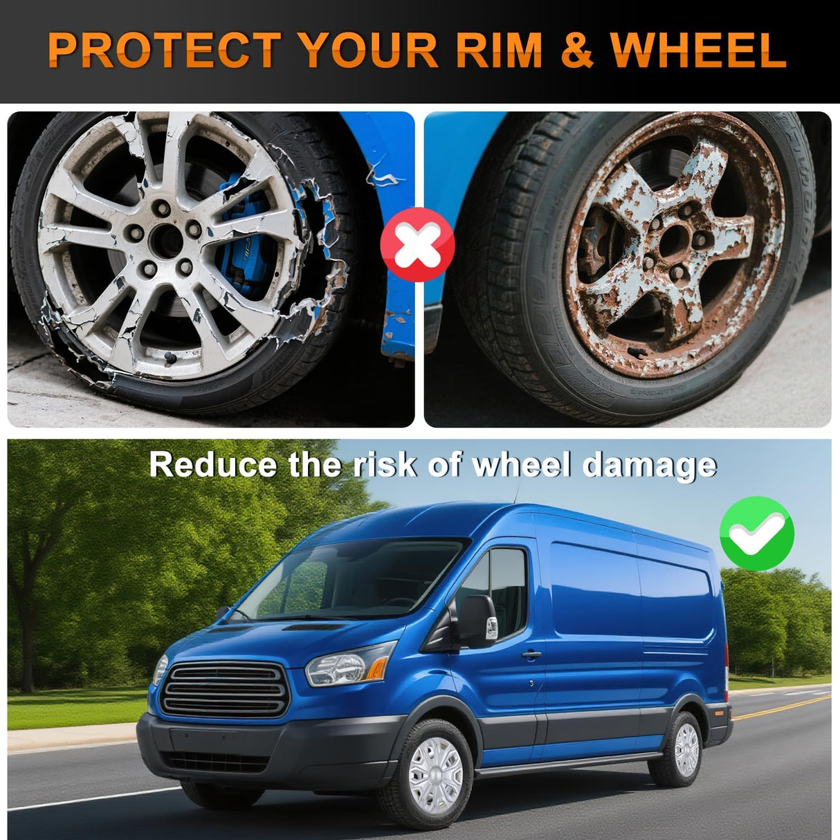 Wheel Cover Hubcaps 16 Inch for Ford Transit 150 250 350 350HD 2015 16 17 18 19 20 21 22 23 24 2025 Steel Wheel with 5 Lug 16 Hub Caps Set of 4 Rim Protector Wheel Covers Replacement, Silver