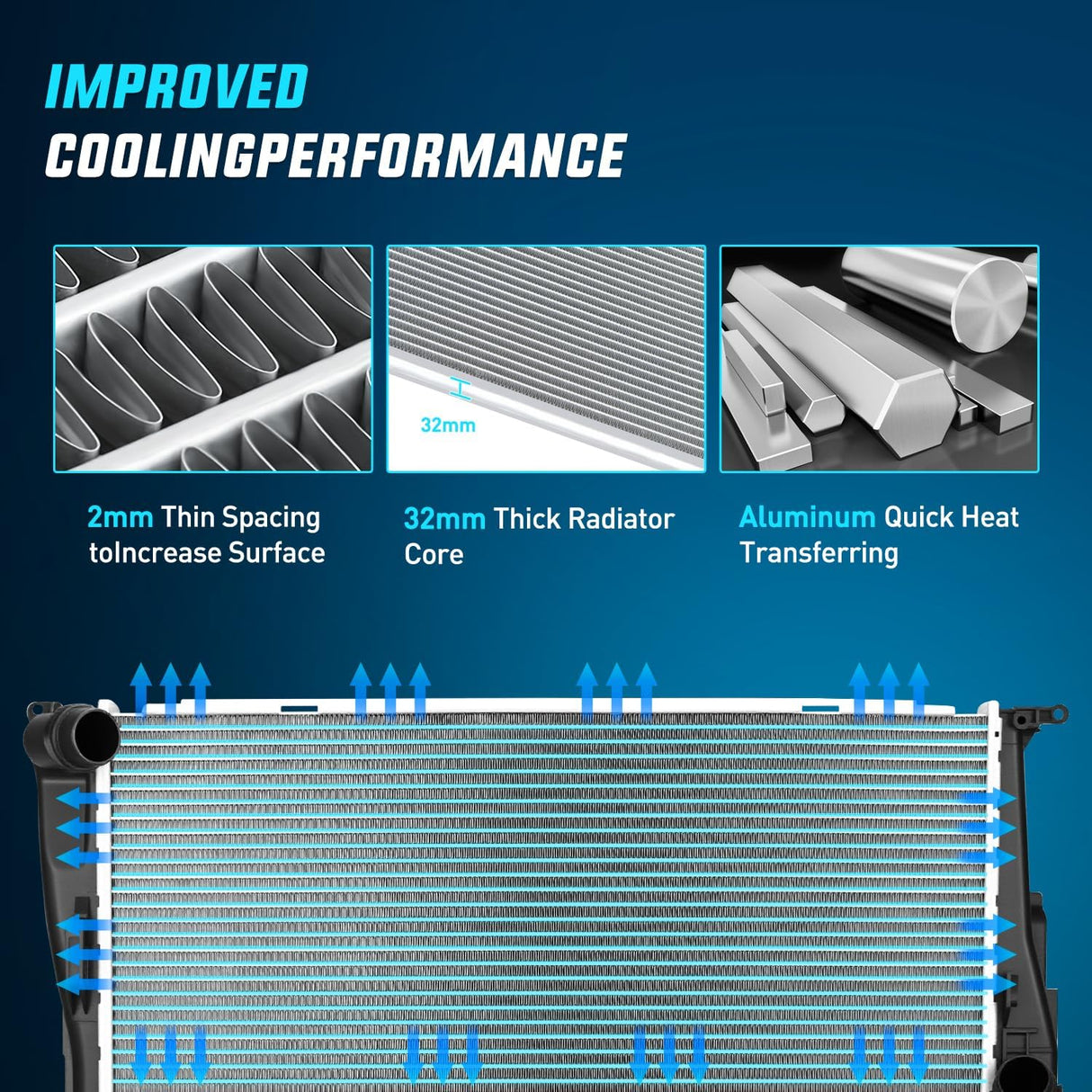 Radiator for BMW 128i 2008 2009 2010 2011 2012 2013, 325i, 328i 2007-2013, 328i xDrive 2009-2013, 330Ci 330i 330xi L6 3.0L 2006 Only Auto Trans