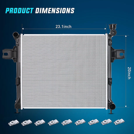 2005-2010 Jeep Grand Cherokee 4.7L 3.0L 6.1L 3.7L 2006-2010 Jeep Commander 3.7L 4.7L Radiator Nilight