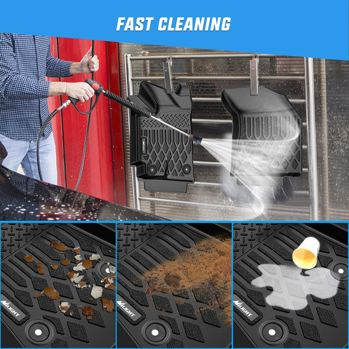 TPE Floor Mats for Toyota Corolla 2008 2009 2010 2011 2012 2013 | All Weather Custom Fit Heavy Duty Floor Liners