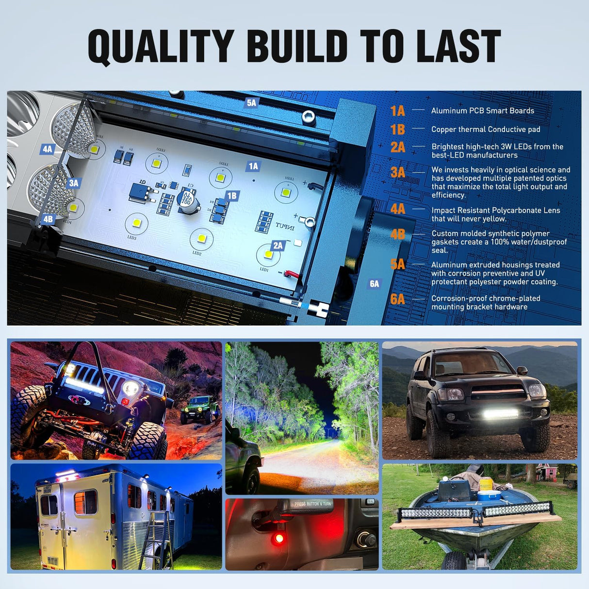 LED Light Bar 32Inch 180W Spot Flood Combo Driving Upper Windshield Roof Lighting with 12V 16AWG Wiring Harness Kit for Truck Tractor Trailer Pickup SUV 4x4 Van Camper