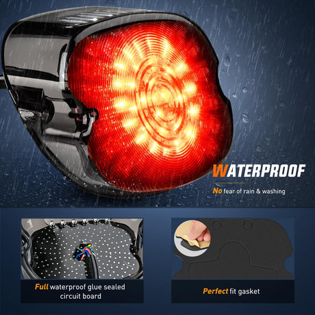 Motorcycle Brake Turn Signal Driving License Plate Rear Light For Harley Davidson Dyna Sportster 883 1200 Road King Glide Electra Heritage Nilight