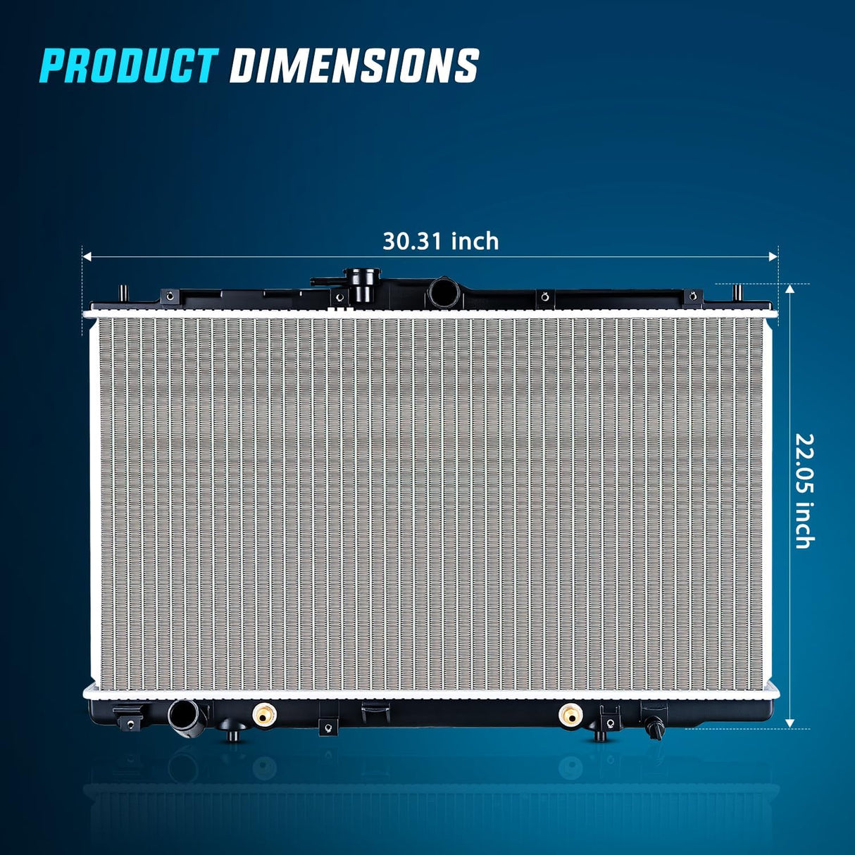 Radiator for Honda Accord 1998 1999 2000 2001 2002, Acura 1999-2001 V6 3.2L 3.0L, Automatic Trans