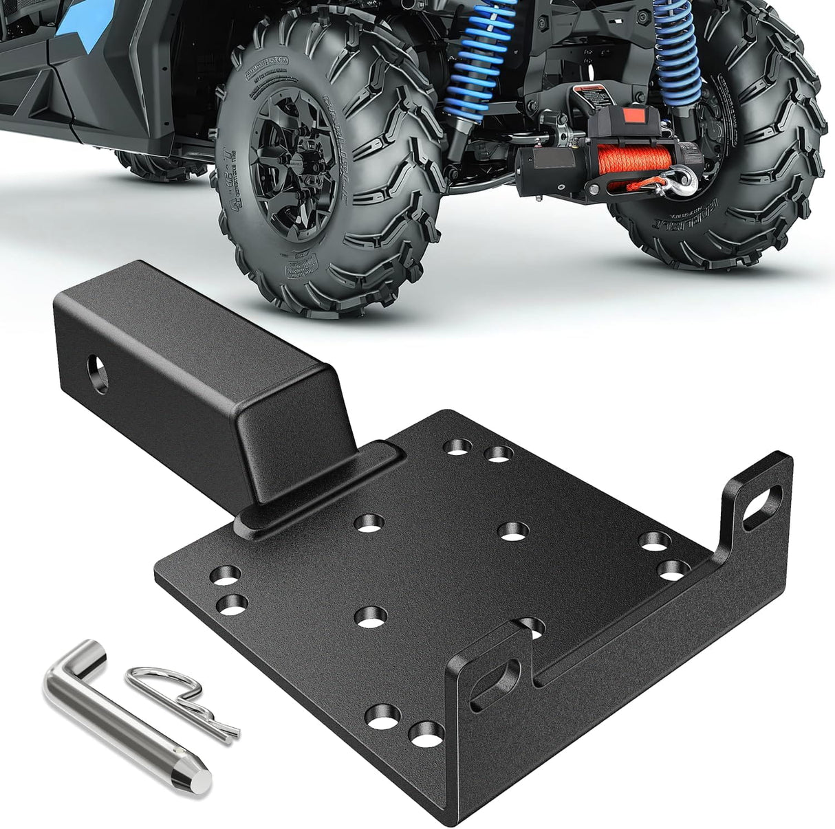 Universal Trailer Hitch Winch Mounting Plate with 2inch Receiver Nilight