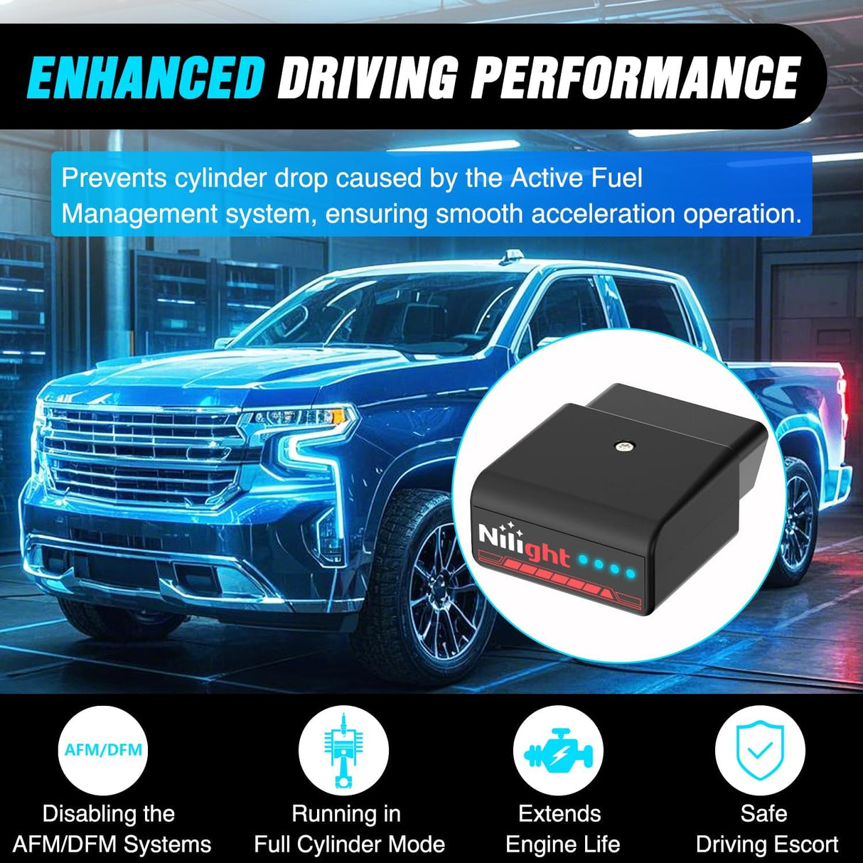 AFM Disabler Active Fuel Management Delete AFM/DFM Disabler for 5.3 Silverado Chevy 2010-2018 GMC Sierra Yukon Tahoe Avalanche Cadillac Escalade V6 & V8 Engine 3.6L 5.3L 6.0L 6.2L Vehicle Red