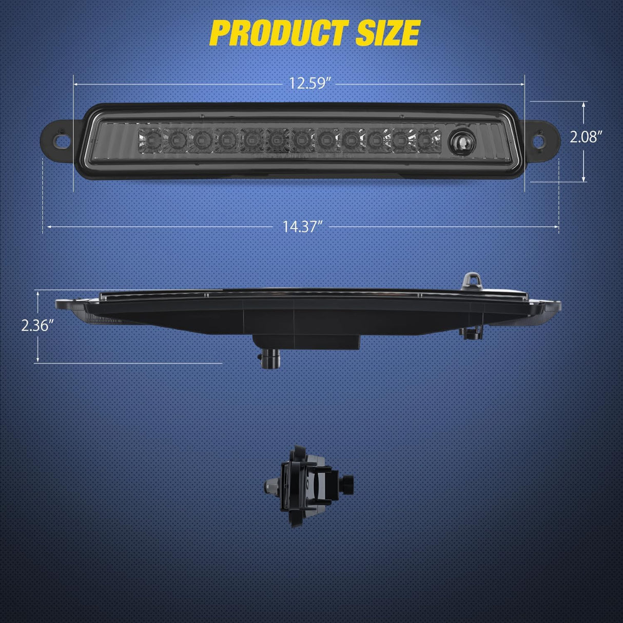 Third Brake Light for Nissan Armada 2005-2015 Pathfinder Armada2004 | for Nissan Armada 2005-2015 Pathfinder Armada 2004 Infiniti QX56 2004-2010, High Mount 3rd Stop Car Rear Center Cab, Smoked