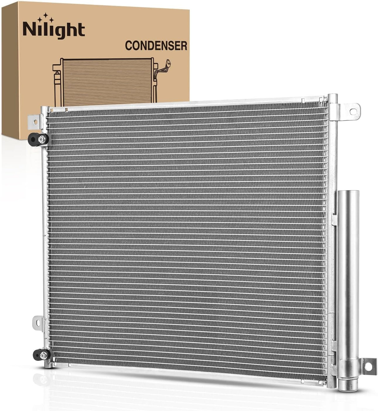 AC Condenser Fit for Honda Civic LX LX-P EX Sedan L4 2016 2017 2018 2019 2020 2021 Air Conditioning A/C Condenser with Receiver Drier Replace#30007, HO3030164, HVA00409, ACA14704, 80100TBAA01