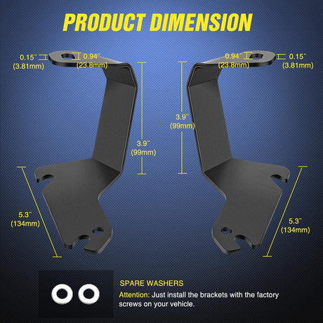 Ditch Light Hood Hinges Mounts For 1999-2006 Chevrolet Silverado Tahoe Suburban GMC Sierra Yukon Nilight