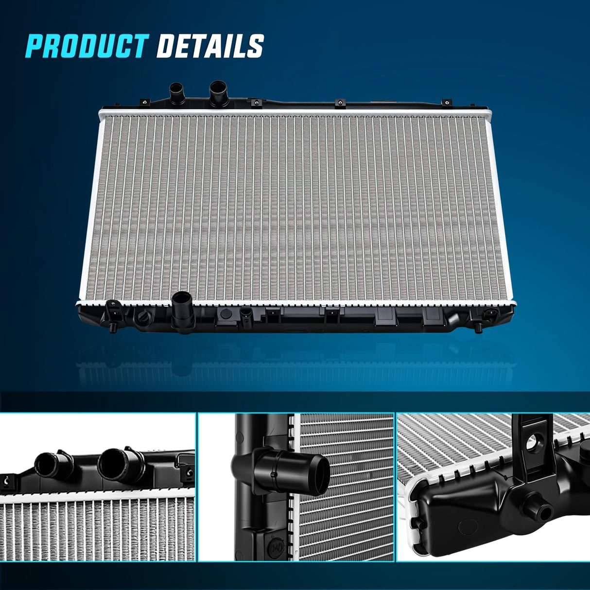 Radiator for Honda Civic 2006 2007 2008 2009 2010 2011 L4 1.8L 2.0L, Engine Coolant Radiator Assembly Replace# 19010RNBC51