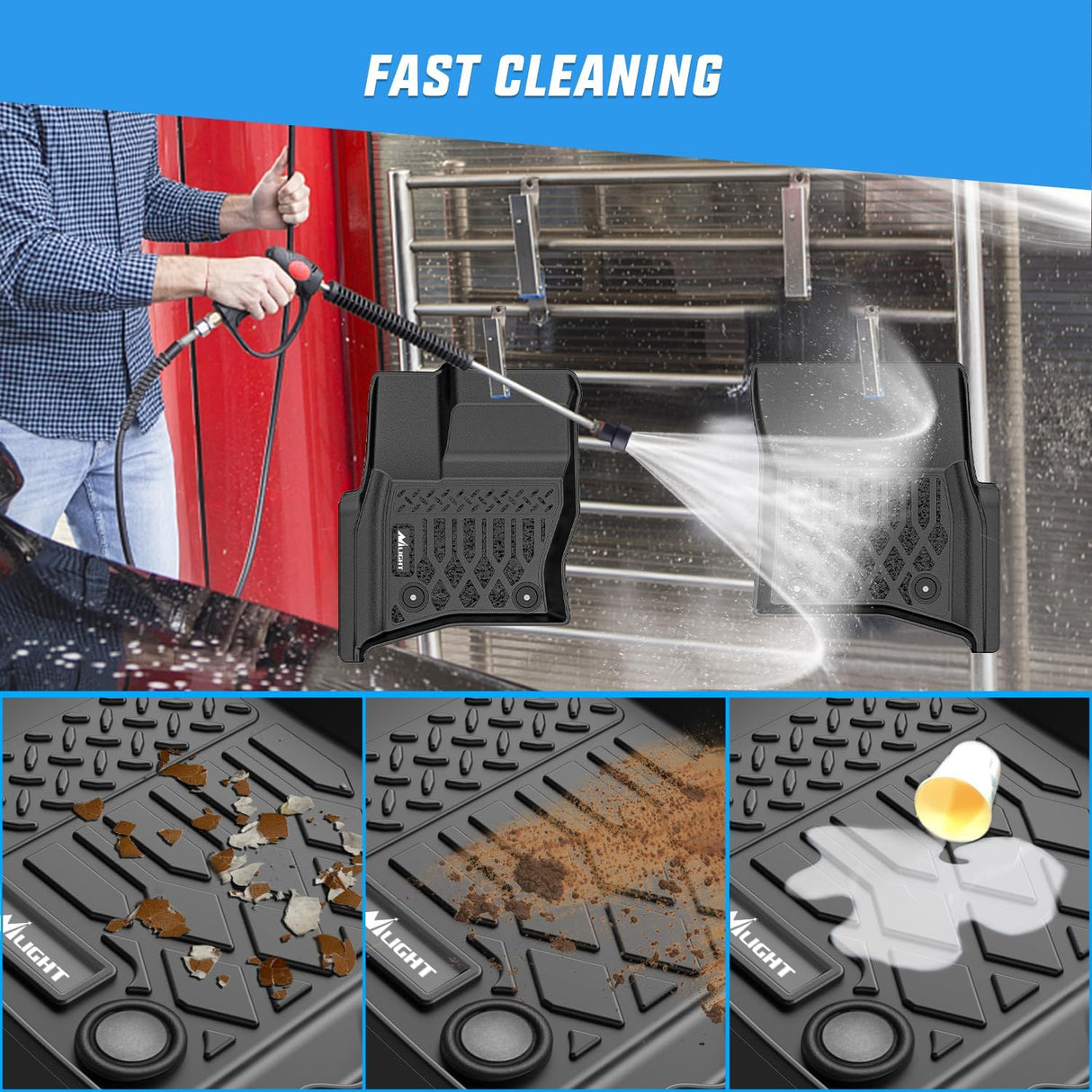 TPE Floor Mats for Land Rover Defender 110 2020 2021 2022 2023 2024 2025 All Weather Custom Fit Heavy Duty Floor Liners