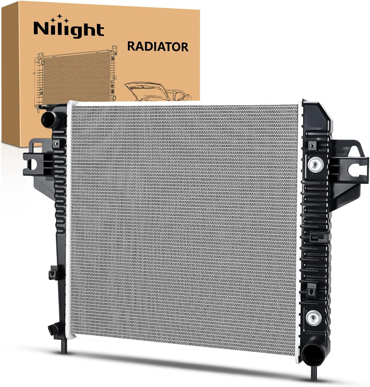 Radiator for Jeep Liberty 3.7L 2002 2003 2004 2005 2006, Engine Coolant Radiator with Oil Cooler, Automatic Transmission, Replace# 52080120AB, CU2481, 2481