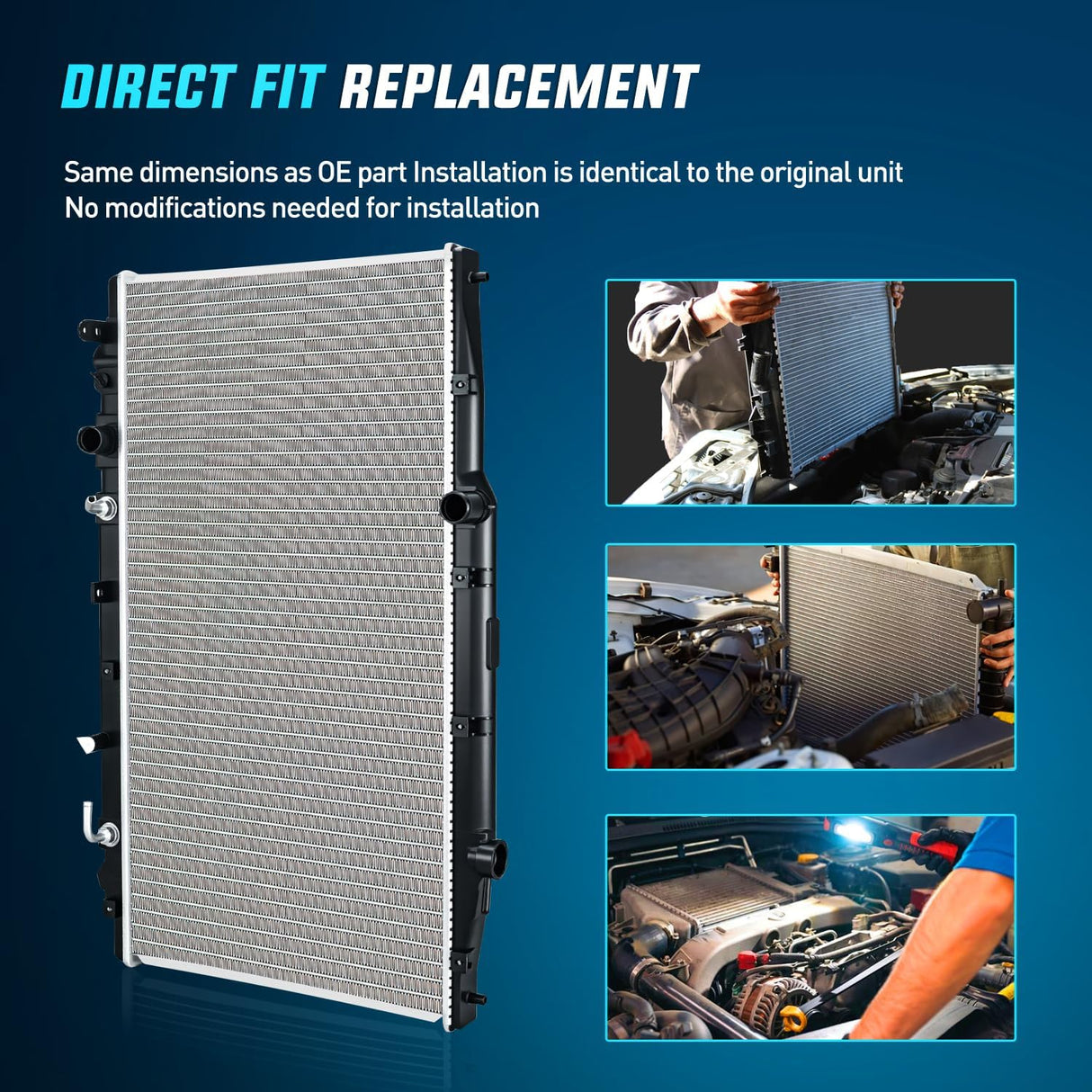 Radiator for Honda Accord 2008 2009 2010 2011 2012, Crosstour 2012 2013 2014 2015 2.4L L4, Engine Coolant Radiator Assembly Replace# 19010R70A51