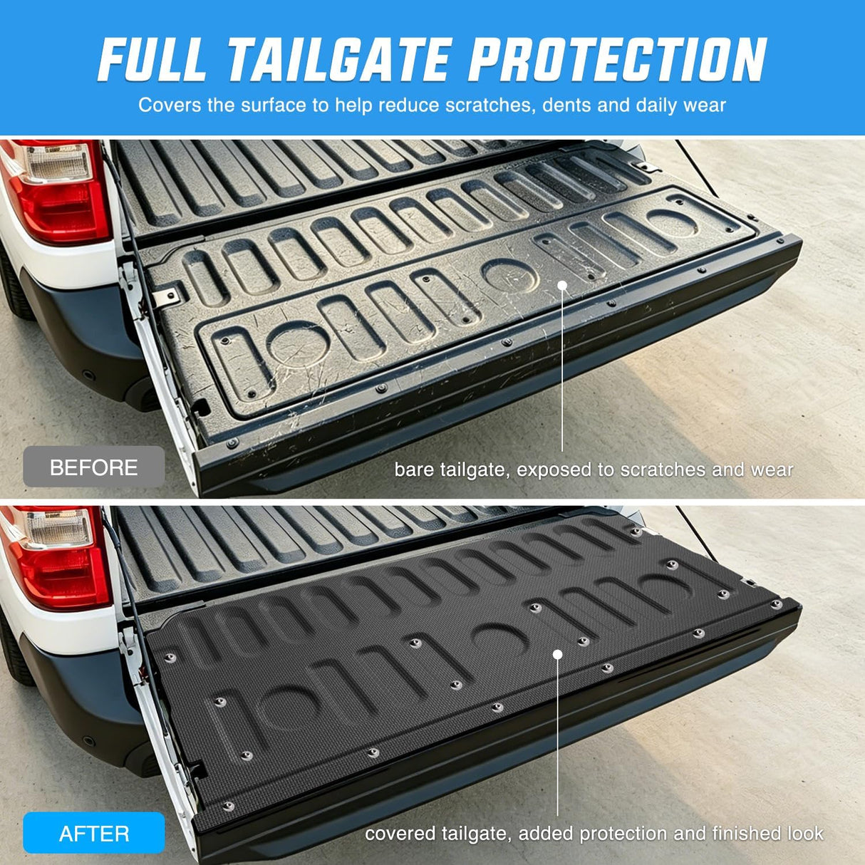 Tailgate Mat for Ford Maverick 2022-2025 2026 All Weather TPE Anti Slip Custom Fit Truck Tailgate Protector Liner