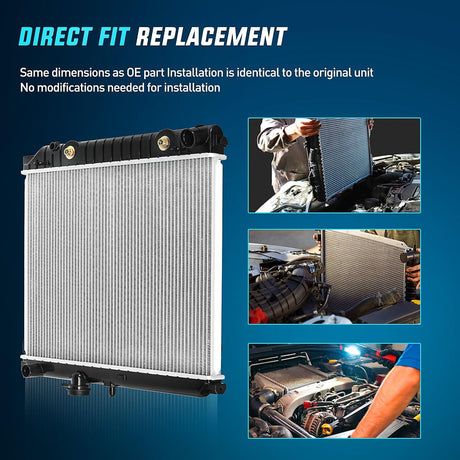 2004-2012 Chevrolet Colorado 2004-2012 GMC Canyon 2006-2008 Isuzu i280 i290 i350 i370 2.8L 2.9L 3.5L 3.7L Radiator Nilight