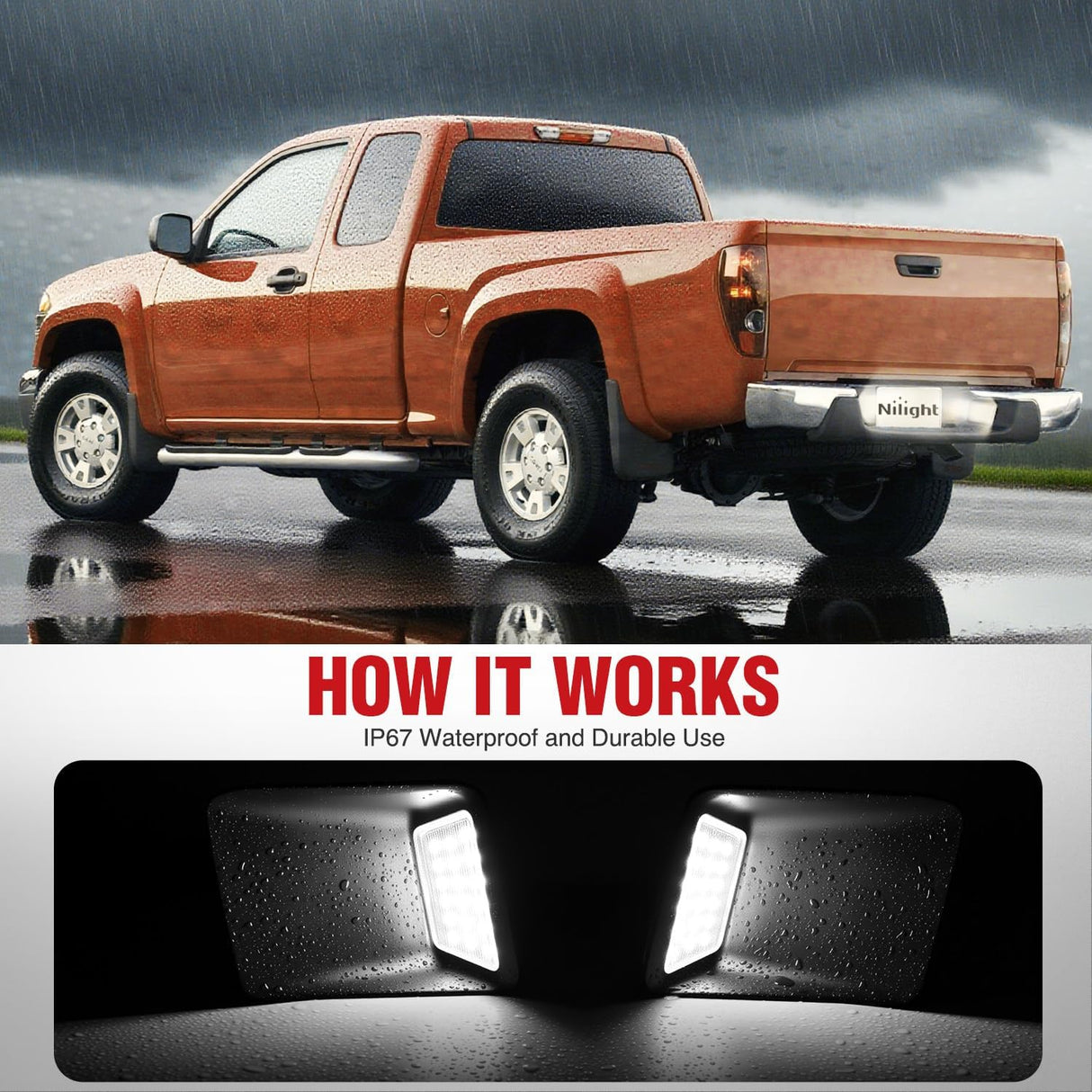 License Plate Lights Compatible with 2004 2005 2006 2007 2008 2009 2010 2011 2012 Chevy Colorado GMC Canyon with Black housing 6000K White 2PCS Pack