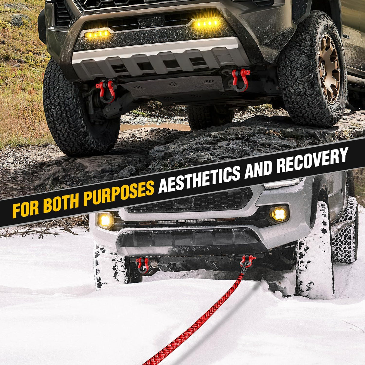 2009-2024 Toyota Tacoma Demon Front Tow Hook 3/4¡± D-Ring Shackle Nilight