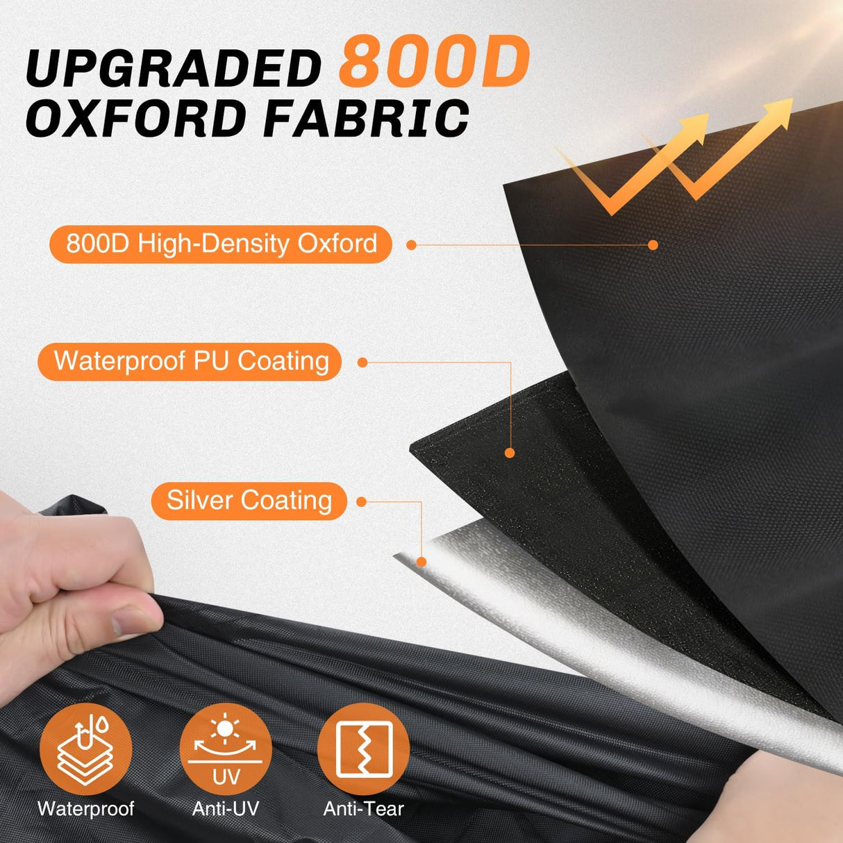 800D Heavy Duty Boat Cover 23ft-24ft | Fits boats with beam width up to 102in (Narrow Jon Boats & Fishing Boats), Marine Grade All-Weather proof Trailerable Cover