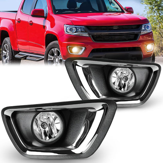 2015-2020 Chevy Colorado Fog Light Assembly 5202 Bulbs Clear Lens Nilight