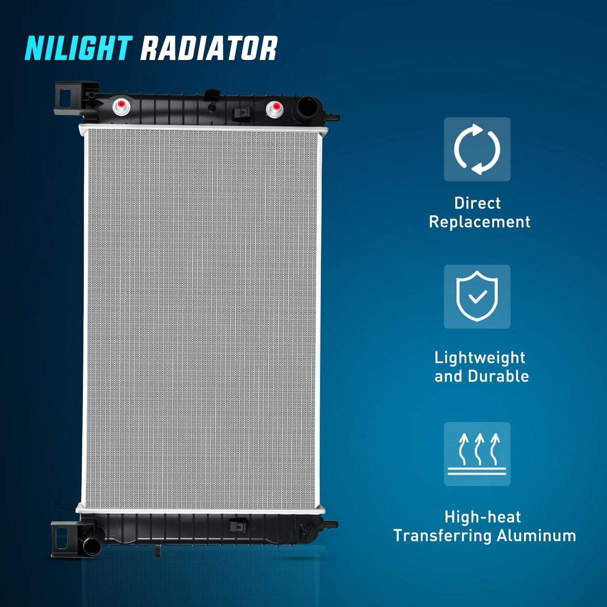 28 Inch Radiator for Chevrolet Silverado GMC Sierra 1500 2500 Yukon XL Cadillac Escalade Automatic Trans 1999 2000 2001 2002 2003 2004 2005 2006