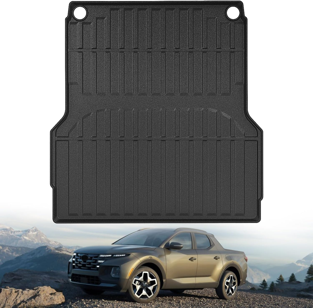 Truck Bed Mat 4.3 FT for 22-25 Hyundai Santa Cruz, TPE Heavy-Duty Pick-up Bed Liner for Hyundai Santa Cruz 2022 2023 2024 2025, Anti-Slip Texture, All Weather Protection