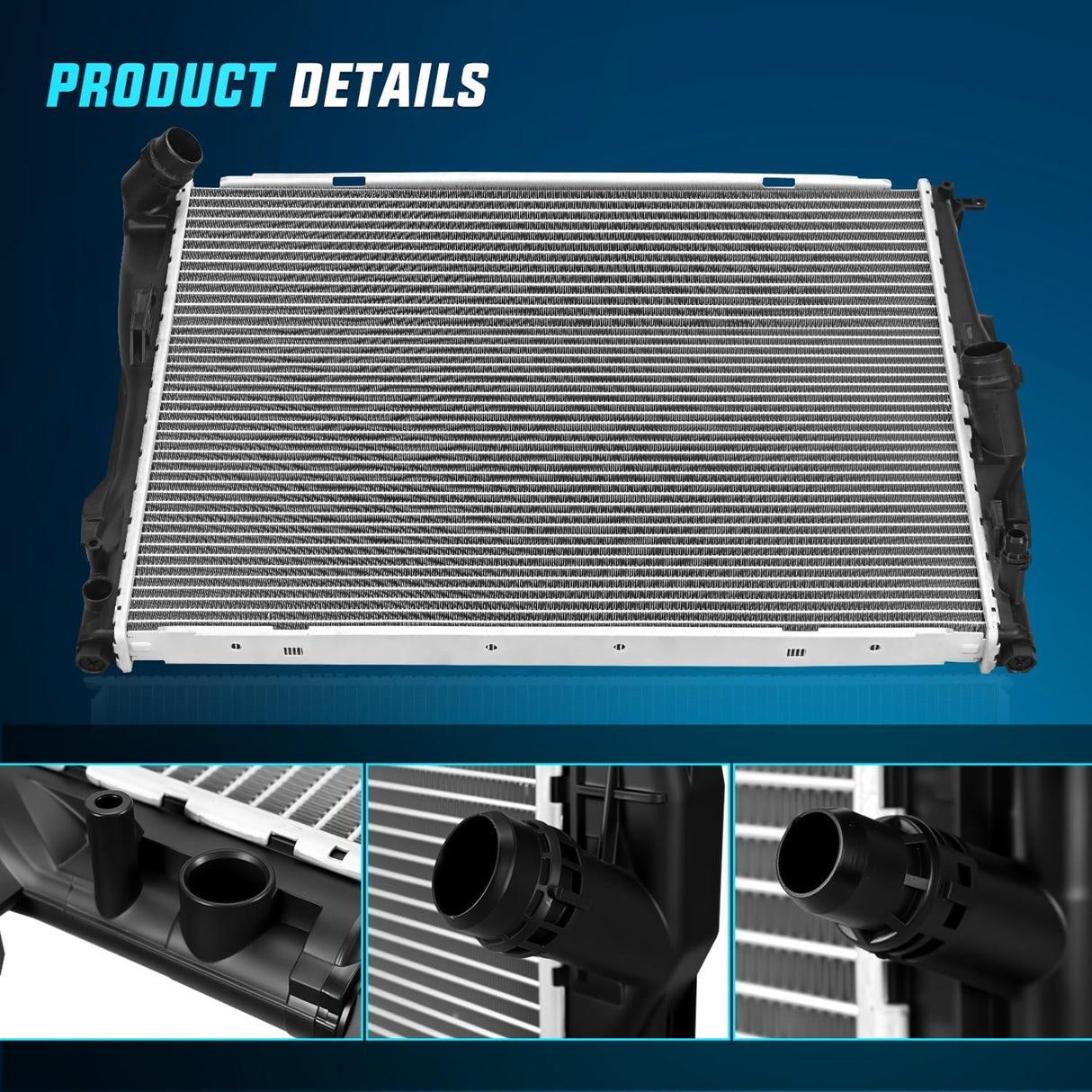 Radiator for BMW 128i 2008 2009 2010 2011 2012 2013, 325i, 328i 2007-2013, 328i xDrive 2009-2013, 330Ci 330i 330xi L6 3.0L 2006 Only Auto Trans