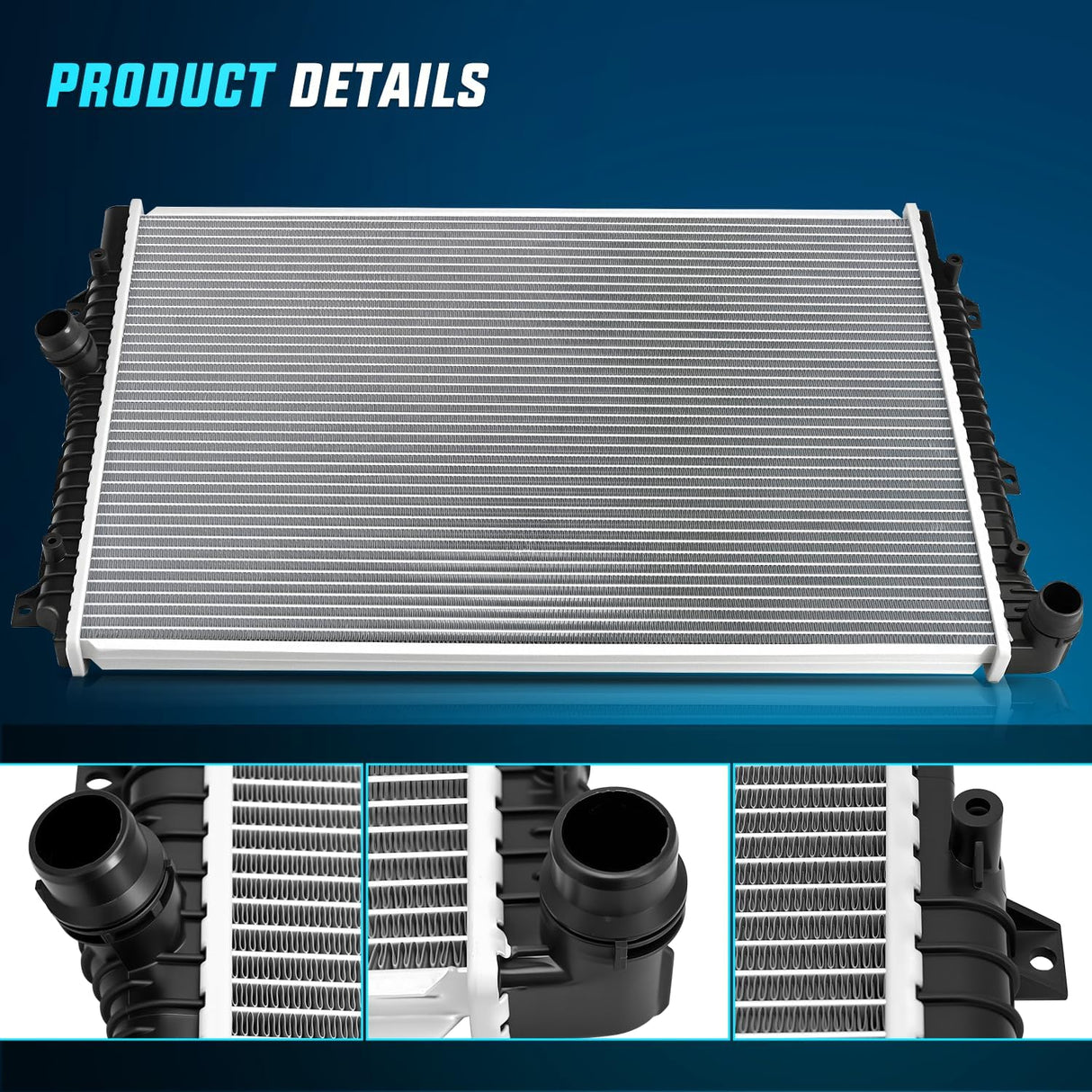 Radiator for Volkswagen Jetta 2013 2014 2015 2016 2017 2018, Beetle 2014-2017, Passat 2018-2019 L4 1.8L 2.0L, Replace# 5C0121251H