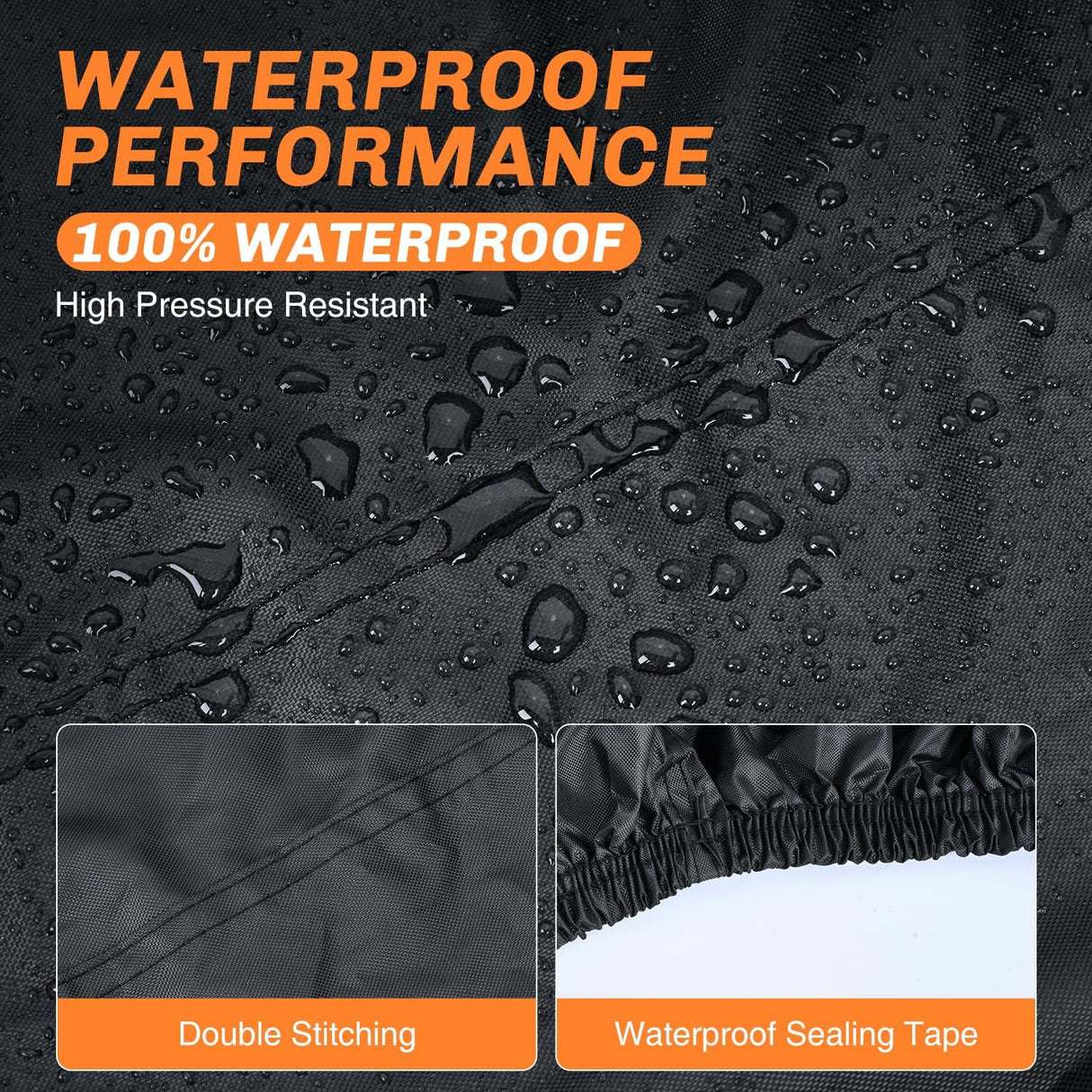 800D Heavy Duty Boat Cover 23ft-24ft | Fits boats with beam width up to 102in (Narrow Jon Boats & Fishing Boats), Marine Grade All-Weather proof Trailerable Cover