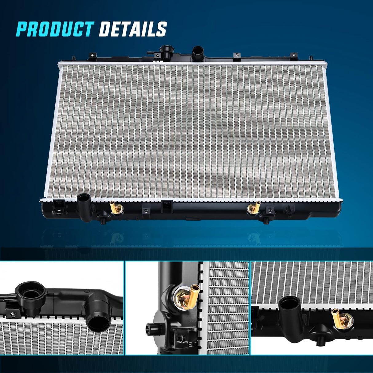 Radiator for Honda Accord 1998 1999 2000 2001 2002, Acura 1999-2001 V6 3.2L 3.0L, Automatic Trans