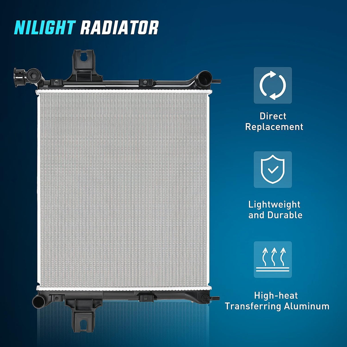 2005-2010 Jeep Grand Cherokee 4.7L 3.0L 6.1L 3.7L 2006-2010 Jeep Commander 3.7L 4.7L Radiator Nilight