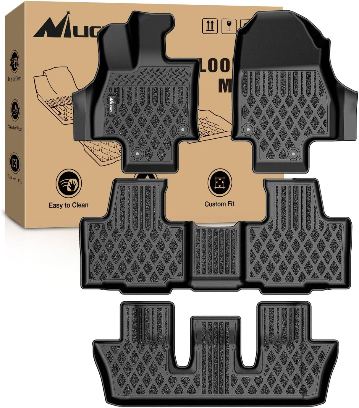 TPE Floor Mats for TX TX350 TX500h TX550h+ 2024 2025 2026 All Weather Custom Fit Heavy Duty Floor Liners