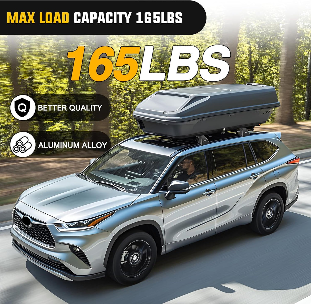 Roof Rack Cross Bars Fit for Toyota Highlander XLE Limited Platinum 2020 2021 2022 2023,Adjustable Aluminum car Crossbars with Rubber Pad for Cargo Carrier Luggage Bike Kayak Rooftop Snowboard