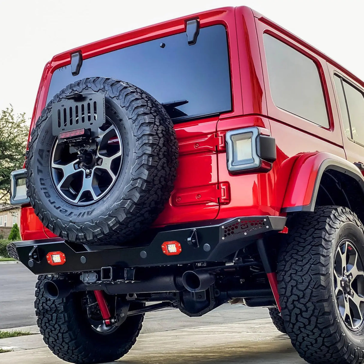 LED Light Bar 4.8Inch 42W Flush Mount Spot Flood Red Case LED Work Lights 16AWG Wiring Harness Kit-2 Leads