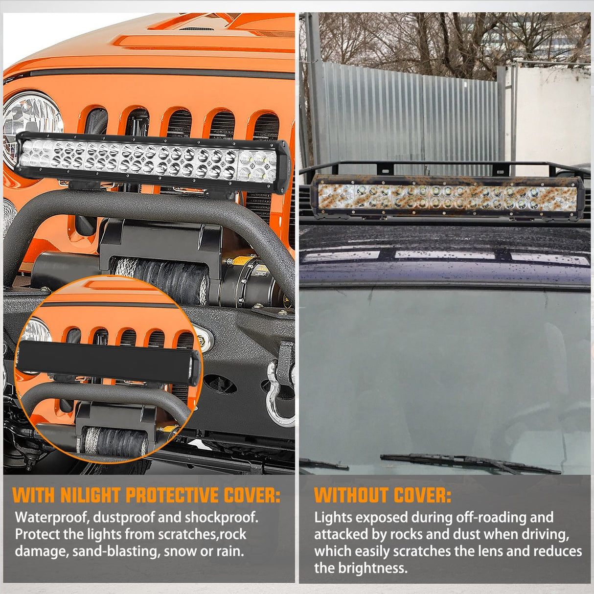 light cover 20 inch Black Light Bar Cover