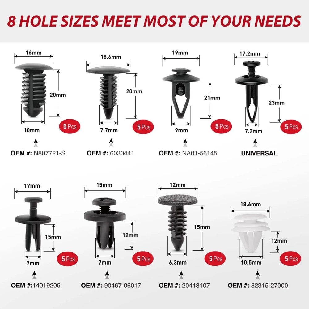 Fender 88 Pcs Trim Removal Tool Kit Red