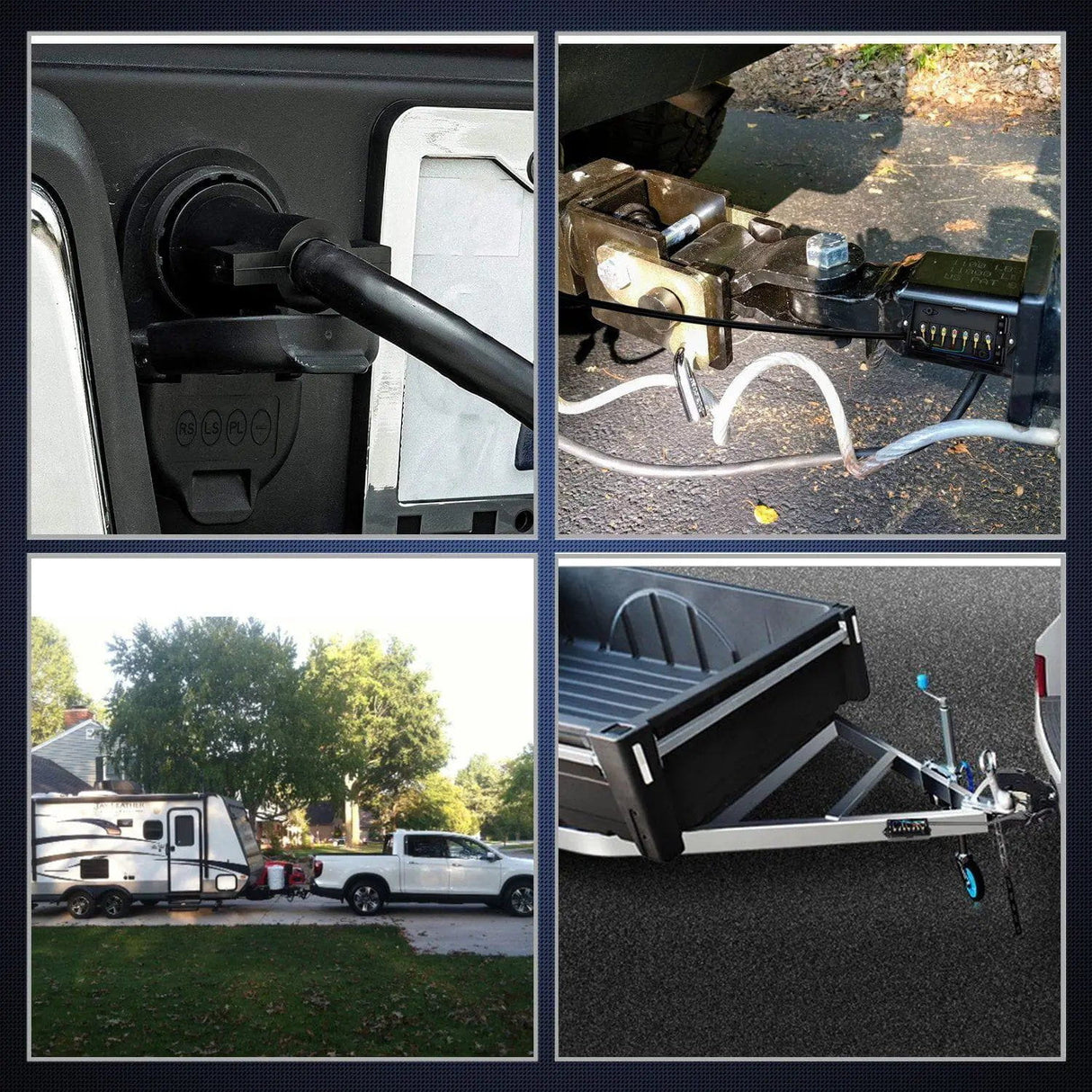 Wiring Harness Kit 8FT Heavy Duty 7 Way Inline Trailer Cord