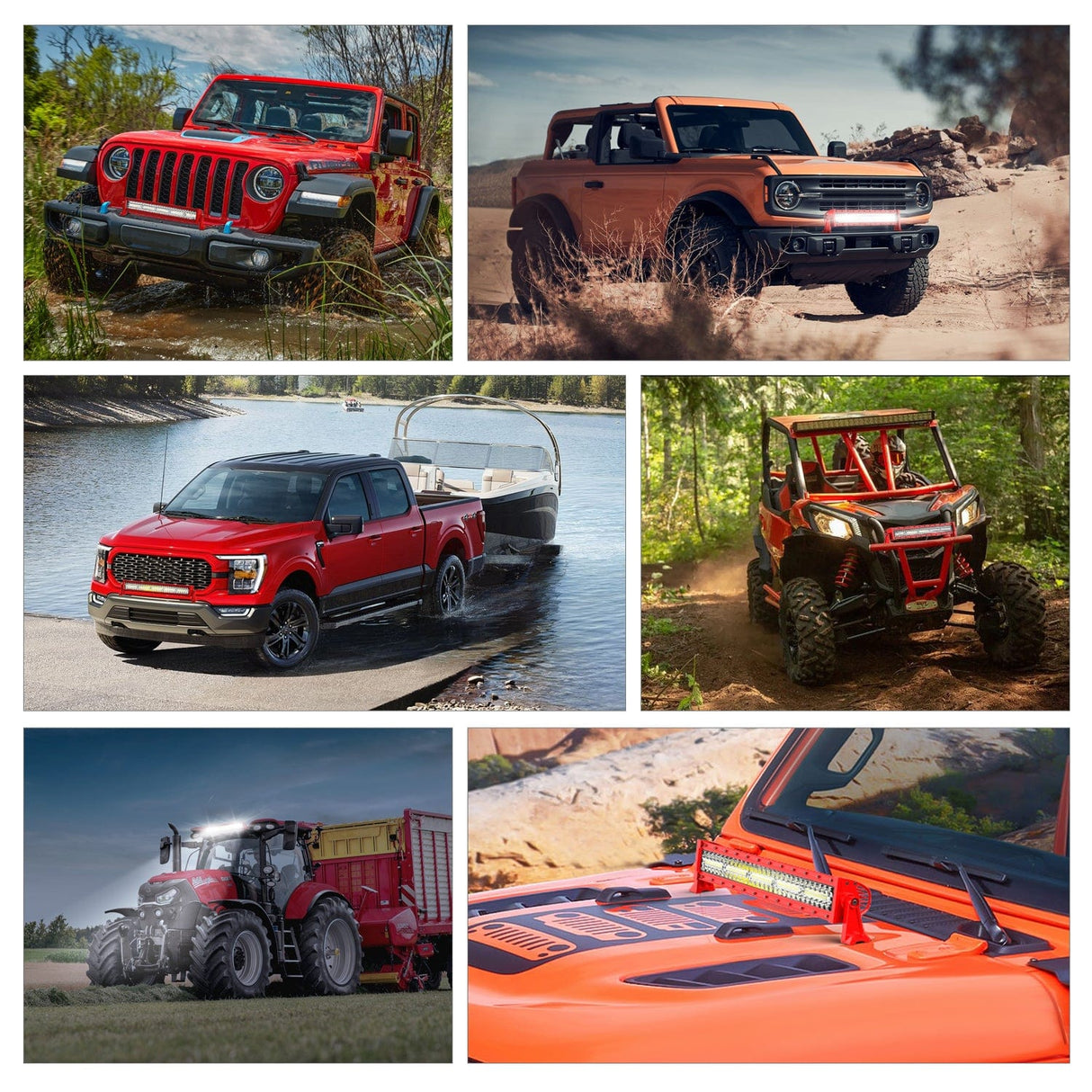 Light Bar Wiring Kit 22 Inch 480W 28800LM Triple Row Red Shell Spot Flood Led Light Bar | 16AWG Wire 5Pin Switch