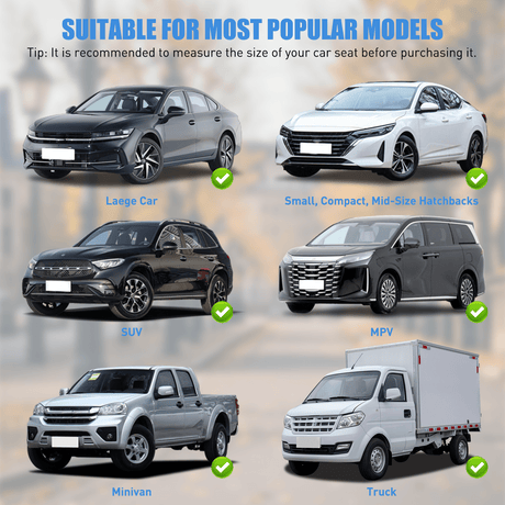 Vehicle Seat Belt Covers Car Seat Cushion Cover Gray Geometric Embroidered Leather Front Seats Waterproof Anti-Slip Comes with Storage Bag Wraps Bottom Fits Cars Sedan Van SUV Truck