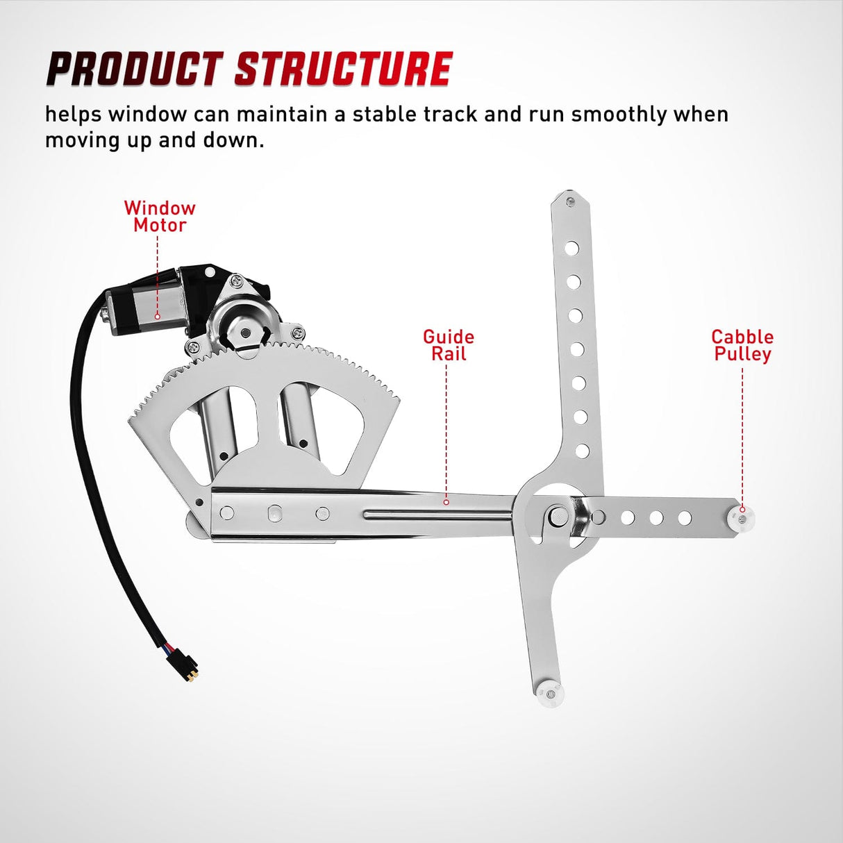 Window Regulator 741-654 Window Regulator/Motor Front Passenger Side Compatible with 1988-2002 Chevrolet Blazer C1500 C2500 C3500 K1500 K2500 K3500 Tahoe GMC Yukon 1996 1997 1998 1999 2000 2001 2002