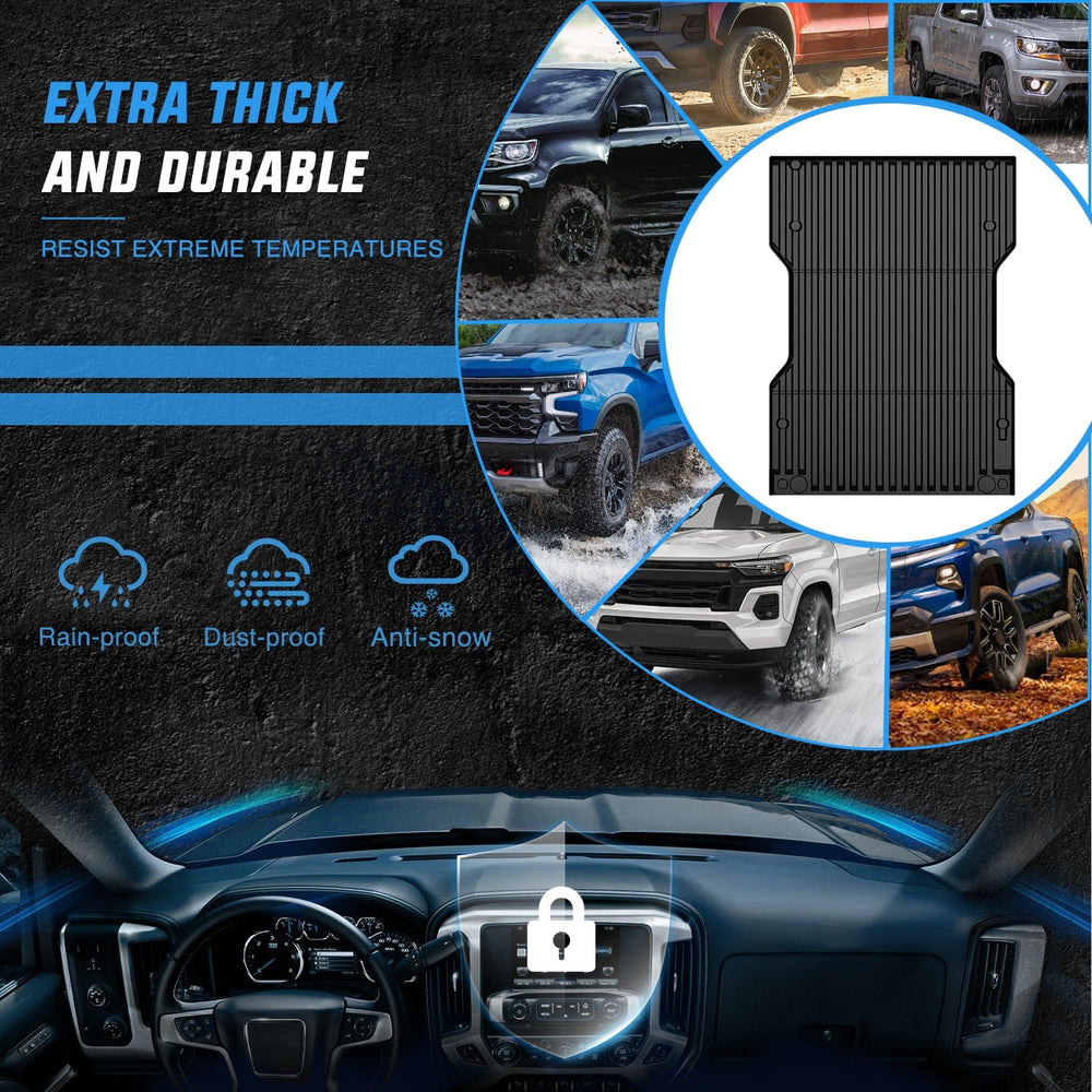 Truck Bed Mat Truck Bed Mat 6 FT for 2024 2025 Toyota Tacoma, TPE Heavy-Duty Pick-up Bed Liner for Toyota Tacoma Accessories, Anti-Slip Texture, All Weather Protection