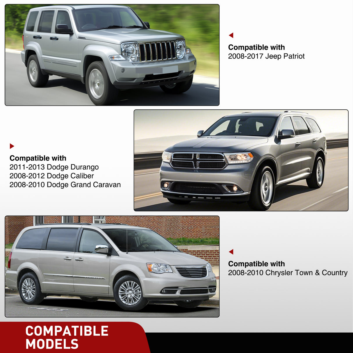 4-Pin Trailer Wiring Harness Kit 56333 Custom for 2008 2009 2010 2011 2012 2013 2014 2015 2016 2017 Jeep Patriot Dodge Durango Caliber Grand Caravan Chrysler Town & Country