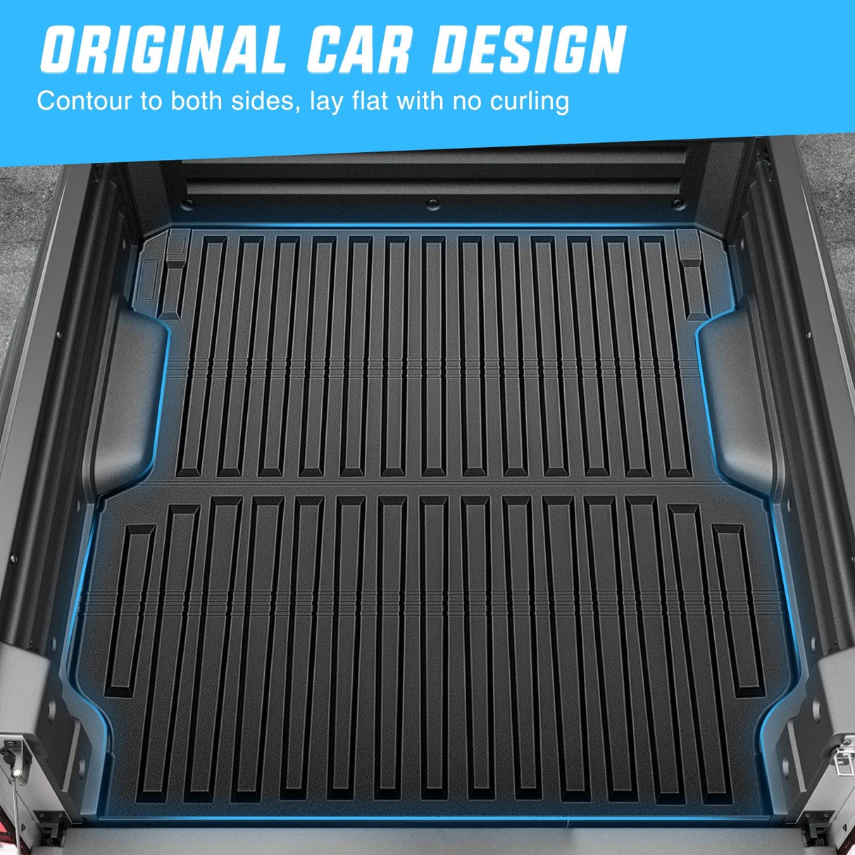 Truck Bed Mat Truck Bed Mat 5.3 FT for 2017-2025 Honda Ridgeline, TPE Heavy-Duty Pick-up Bed Liner for Honda Accessories, Anti-Slip Texture, All Weather Protection