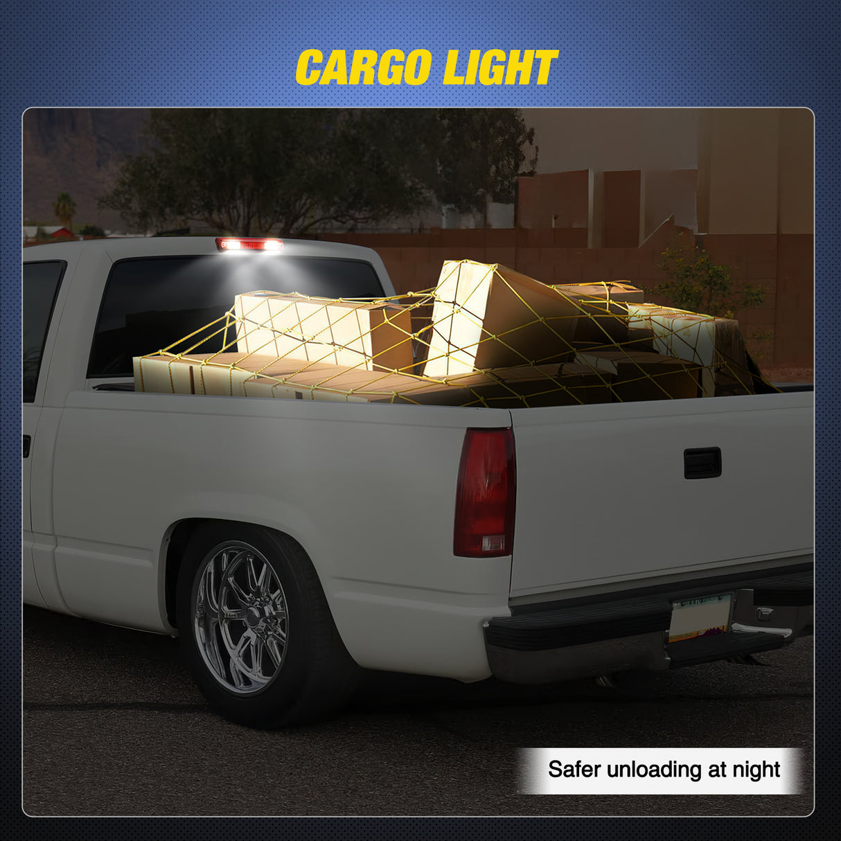 Nilight Third Brake Light Tail High Mount 3rd Stop Cargo Reverse Lights Red Lens Compatible with Chevy GMC C/K Series 1500 2500 3500 1988-2000 Chevrolet Blazer 1992 1993 Chevy Silverado 1994-1998