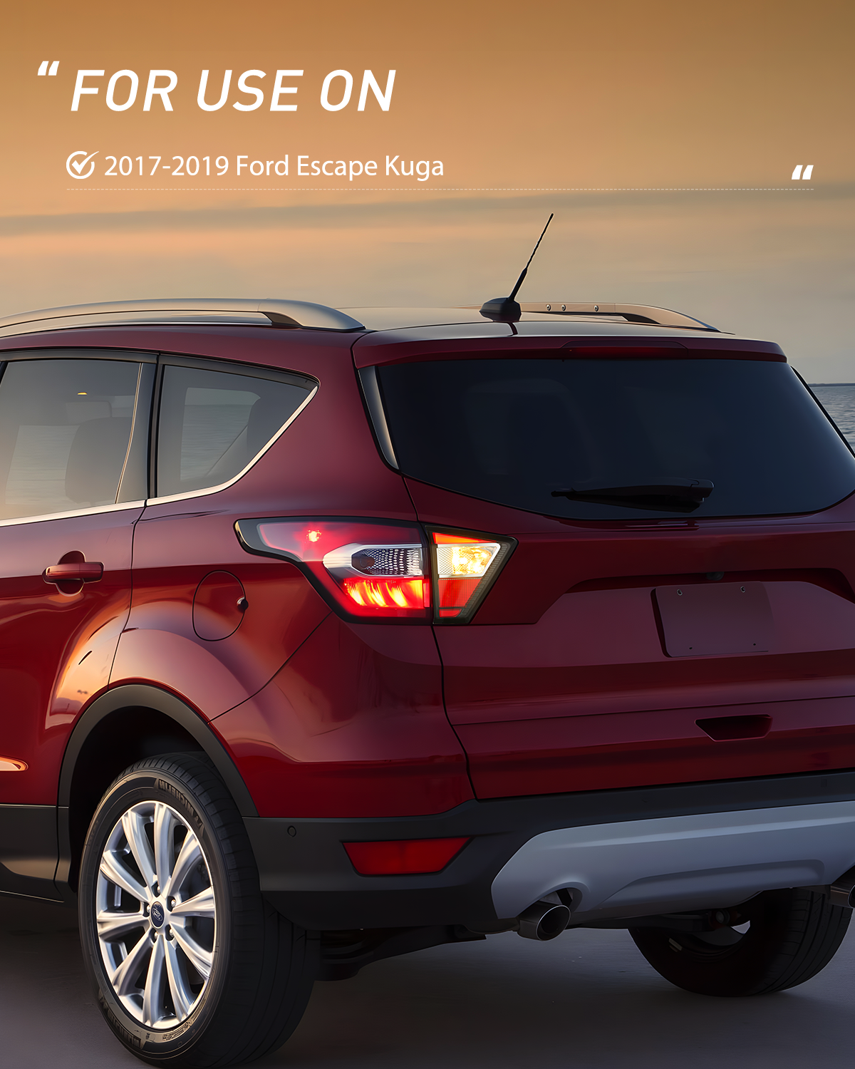 Nilight Taillight Assembly Compatible with 2017 2018 2019 Ford Escape Kuga Inner Rear Lamp Replacement OE Style LED and halogen bulbs Driver Side