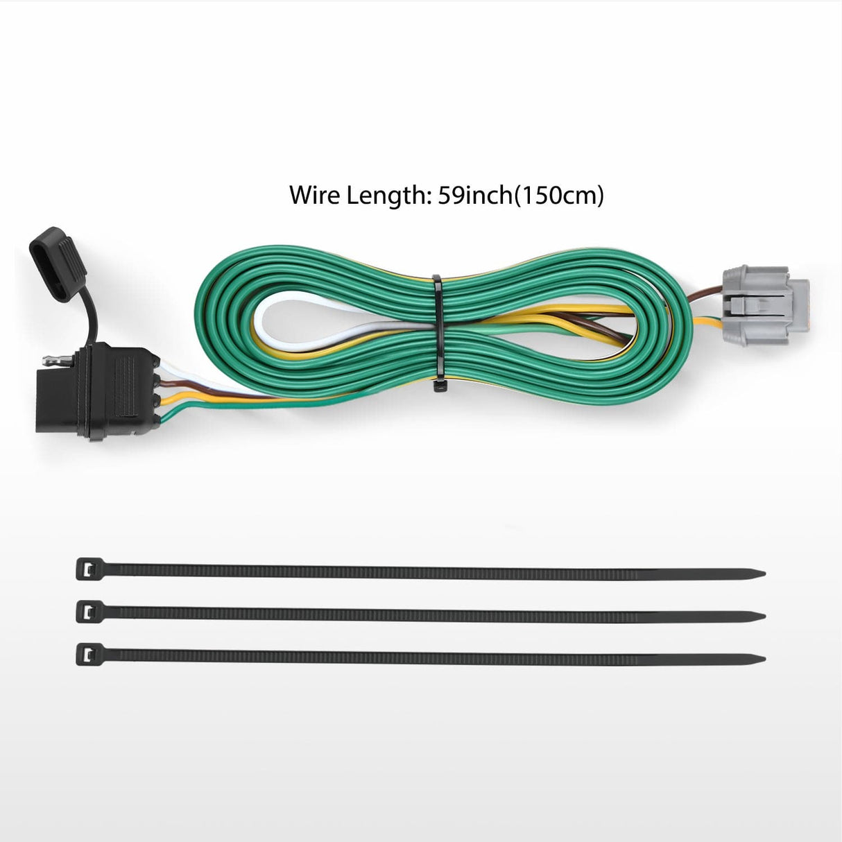 Wiring Harness Kit 4 Pin Trailer Wiring Harness 55441 Custom for 2005 2006 2007 2008 2009 2010 2011 2012 2013 2014 2015 2016 2017 2018 2019 2020 2021 2022 2023 2024 Nissan Frontier Xterra Pathfinder Suzuki Equator