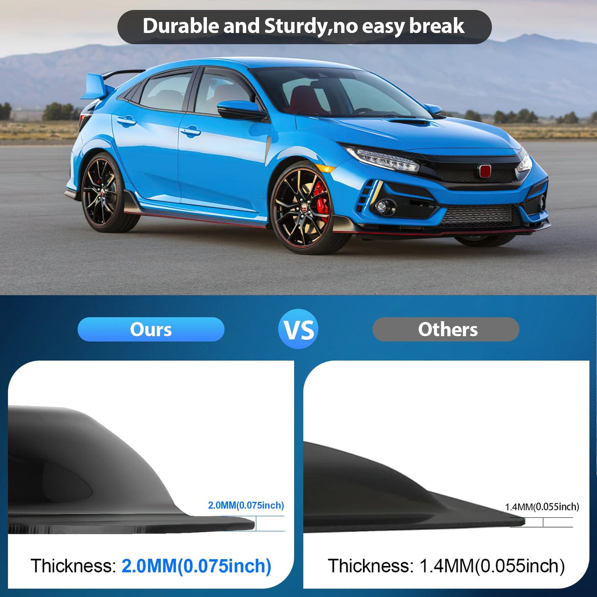 Rain Guards Rain Guards for Honda Civic Hatchback 2016 2017 2018 2019 2020 2021 Window Deflectors, Vent Window Visors-4pcs